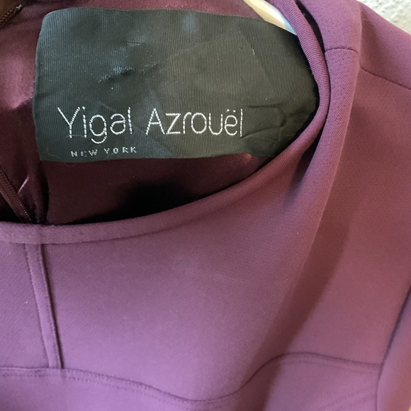 Yigal Azrouel Burgundy Sheath Dress Size 10 Silk Blend - Picture 9 of 12